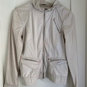 Armani Exchange Beige Zip Up Jacket